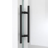 DreamLine Enigma-X 68-72 in. W x 76 in. H Fully Clear Sliding Shower Door in Satin Black