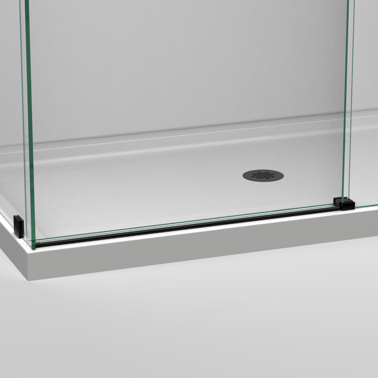 DreamLine Enigma Air 34 3/4 in. D x 48 3/8 in. W x 76 in. H Frameless Sliding Shower Enclosure in Satin Black