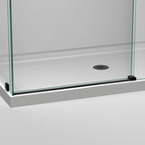 DreamLine Enigma Air 34 3/4 in. D x 48 3/8 in. W x 76 in. H Frameless Sliding Shower Enclosure in Satin Black