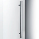 DreamLine Enigma Air 34 3/4 in. D x 48 3/8 in. W x 76 in. H Frameless Sliding Shower Enclosure in Polished Stainless Steel