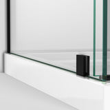 DreamLine Enigma Air 34 3/4 in. D x 48 3/8 in. W x 76 in. H Frameless Sliding Shower Enclosure in Satin Black