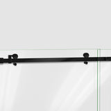 DreamLine Enigma Air 34 3/4 in. D x 48 3/8 in. W x 76 in. H Frameless Sliding Shower Enclosure in Satin Black