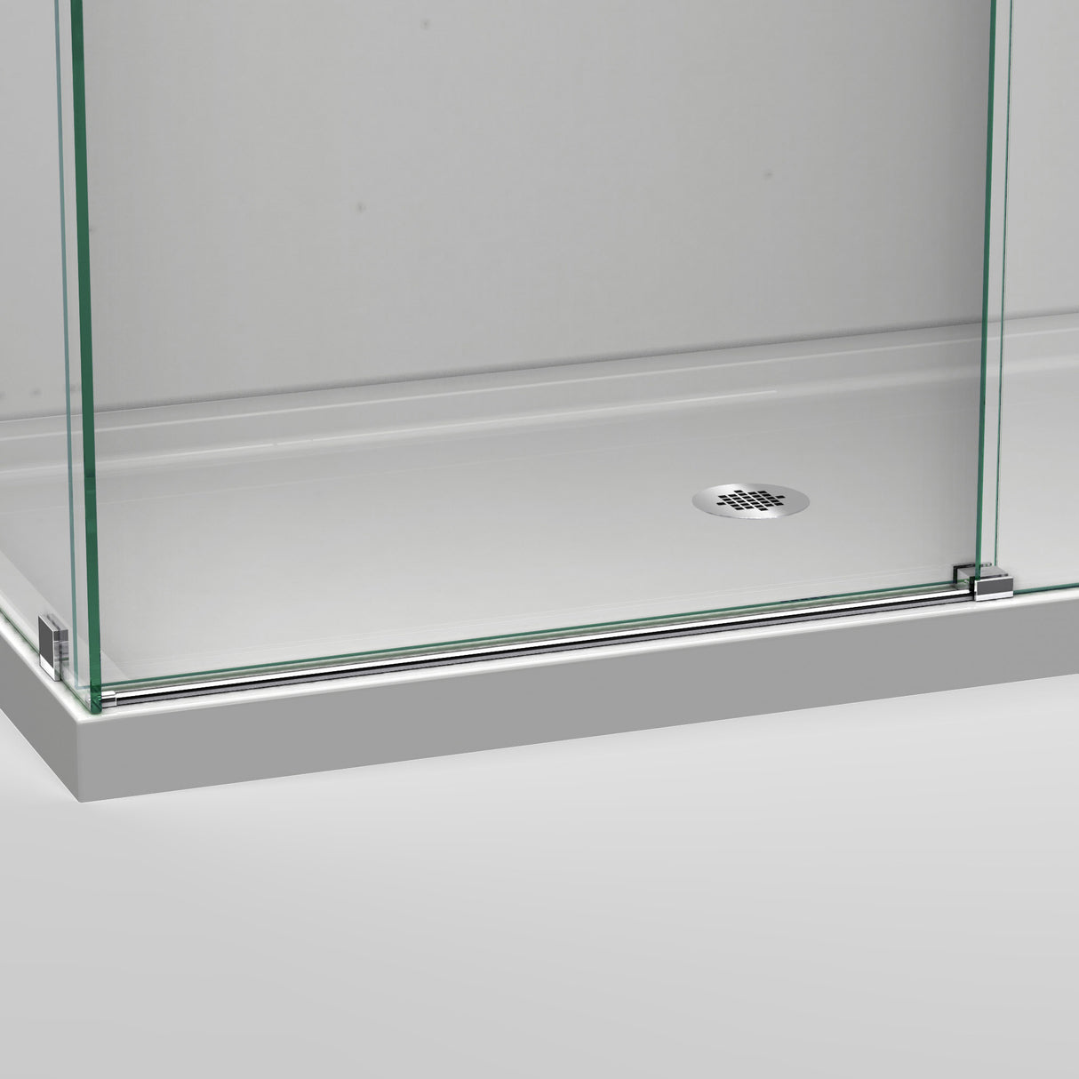 DreamLine Enigma Air 34 3/4 in. D x 48 3/8 in. W x 76 in. H Frameless Sliding Shower Enclosure in Brushed Stainless Steel