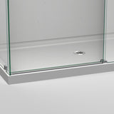 DreamLine Enigma Air 34 3/4 in. D x 60 3/8 in. W x 76 in. H Frameless Sliding Shower Enclosure in Brushed Stainless Steel