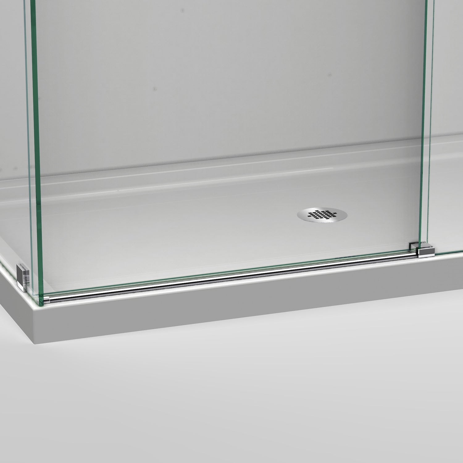 DreamLine Enigma Air 34 3/4 in. D x 48 3/8 in. W x 76 in. H Frameless Sliding Shower Enclosure in Polished Stainless Steel