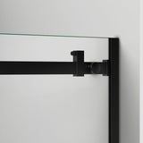 DreamLine Enigma Air 34 3/4 in. D x 48 3/8 in. W x 76 in. H Frameless Sliding Shower Enclosure in Satin Black