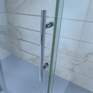DreamLine Enigma-X 68-72 in. W x 76 in. H Clear Sliding Shower Door in Polished Stainless Steel