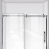 DreamLine Enigma Sky 44-48 in. W x 76 in. H Frameless Sliding Shower Door in Brushed Stainless Steel