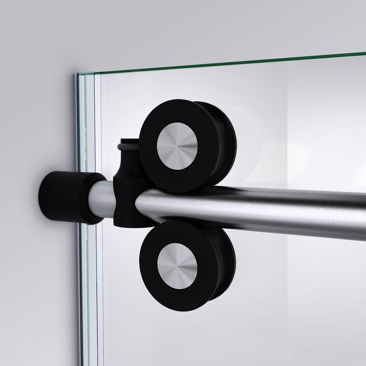 DreamLine Enigma-XO 56-60 in. W x 76 in. H Frameless Clear Glass Sliding Shower Door in Brushed Tuxedo