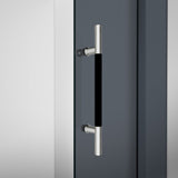 DreamLine Enigma-XO 56-60 in. W x 76 in. H Frameless Smoke Gray Glass Sliding Shower Door in Brushed Tuxedo