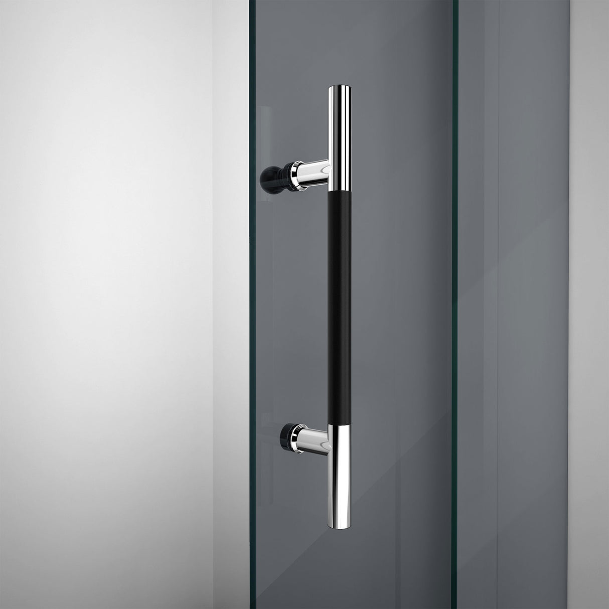 DreamLine Enigma-XO 56-60 in. W x 76 in. H Frameless Smoke Gray Glass Sliding Shower Door in Polished Tuxedo