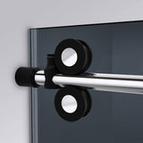 DreamLine Enigma-XO 56-60 in. W x 76 in. H Frameless Smoke Gray Glass Sliding Shower Door in Polished Tuxedo