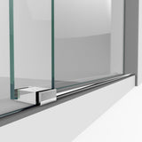 DreamLine Enigma-X 34 1/2 in. D x 48 3/8 in. W x 76 in. H Clear Sliding Shower Enclosure in Polished Stainless Steel