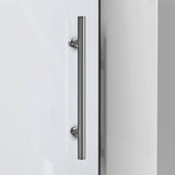 DreamLine Enigma-X 32 1/2 in. D x 48 3/8 in. W x 76 in. H Clear Sliding Shower Enclosure in Brushed Stainless Steel
