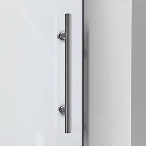 DreamLine Enigma-XO 44-48 in. W x 76 in. H Fully Frameless Sliding Shower Door in Brushed Stainless Steel