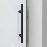 DreamLine Enigma-XO 56-60 in. W x 76 in. H Frameless Clear Glass Sliding Shower Door in Satin Black Stainless Steel