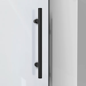 DreamLine Enigma-XO 56-60 in. W x 76 in. H Frameless Clear Glass Sliding Shower Door in Satin Black Stainless Steel