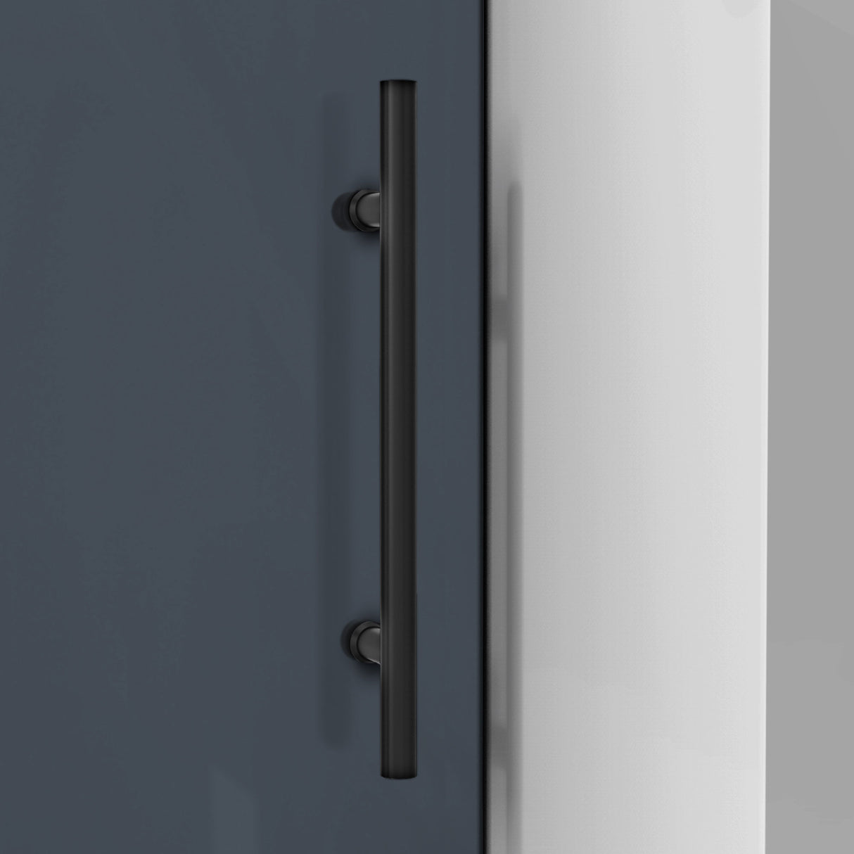 DreamLine Enigma-XO 56-60 in. W x 76 in. H Frameless Smoke Gray Glass Sliding Shower Door in Satin Black Stainless Steel