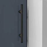 DreamLine Enigma-XO 56-60 in. W x 76 in. H Frameless Smoke Gray Glass Sliding Shower Door in Satin Black Stainless Steel