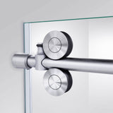 DreamLine Enigma-XO 44-48 in. W x 76 in. H Fully Frameless Sliding Shower Door in Brushed Stainless Steel