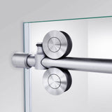 DreamLine Enigma-XO 55-59 in. W x 62 in. H Fully Frameless Sliding Tub Door in Brushed Stainless Steel