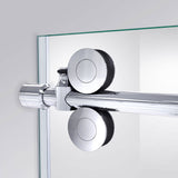 DreamLine Enigma-XO 34 1/2 in. D x 56 3/8-60 3/8 in. W x 76 in. H Frameless Shower Enclosure in Polished Stainless Steel