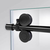 DreamLine Enigma-XO 56-60 in. W x 76 in. H Frameless Clear Glass Sliding Shower Door in Satin Black Stainless Steel