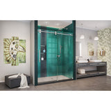DreamLine Enigma-XO 50-54 in. W x 76 in. H Fully Frameless Sliding Shower Door in Polished Stainless Steel