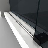 DreamLine Enigma-XO 56-60 in. W x 76 in. H Frameless Smoke Gray Glass Sliding Shower Door in Polished Tuxedo