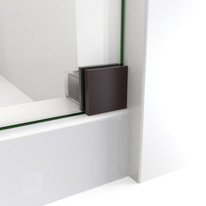 DreamLine Enigma-X 34 1/2 in. D x 72 3/8 in. W x 76 in. H Clear Sliding Shower Enclosure in Oil Rubbed Bronze