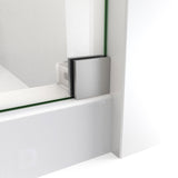 DreamLine Enigma-X 32 1/2 in. D x 48 3/8 in. W x 76 in. H Clear Sliding Shower Enclosure in Brushed Stainless Steel