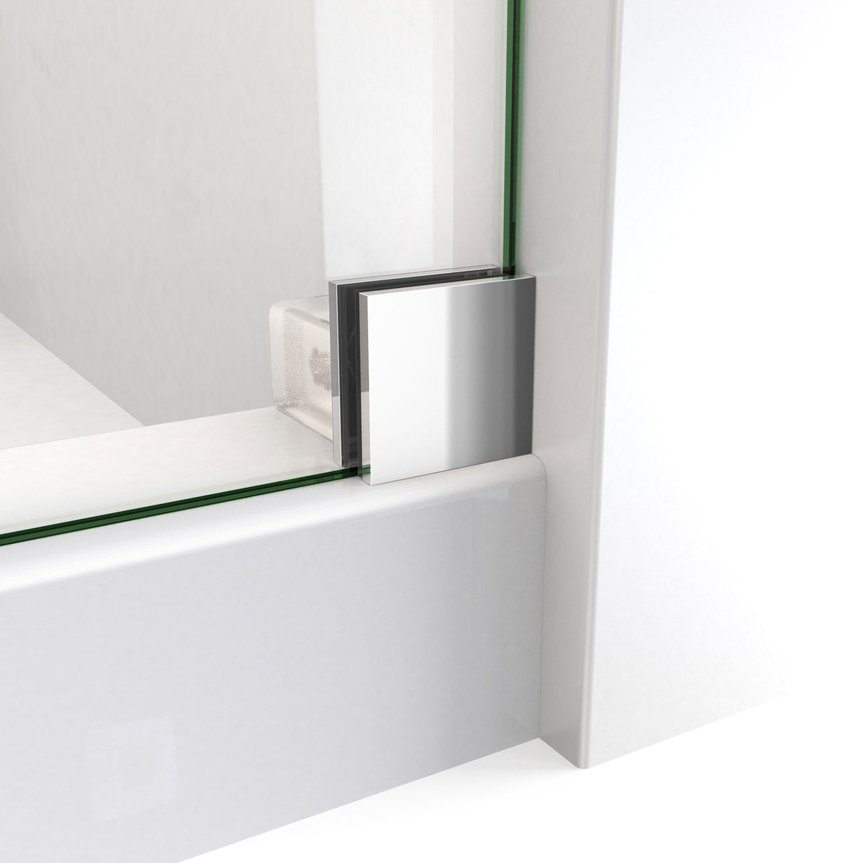 DreamLine Enigma-X 34 1/2 in. D x 72 3/8 in. W x 76 in. H Clear Sliding Shower Enclosure in Polished Stainless Steel