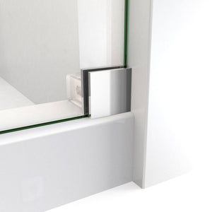 DreamLine Enigma-X 34 1/2 in. D x 72 3/8 in. W x 76 in. H Clear Sliding Shower Enclosure in Polished Stainless Steel