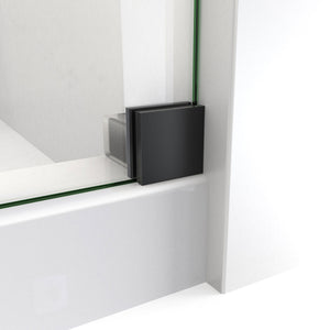 DreamLine Enigma-X 32 1/2 in. D x 60 3/8 in. W x 76 in. H Clear Sliding Shower Enclosure in Satin Black