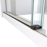 DreamLine Enigma-X 34 1/2 in. D x 48 3/8 in. W x 76 in. H Clear Sliding Shower Enclosure in Oil Rubbed Bronze