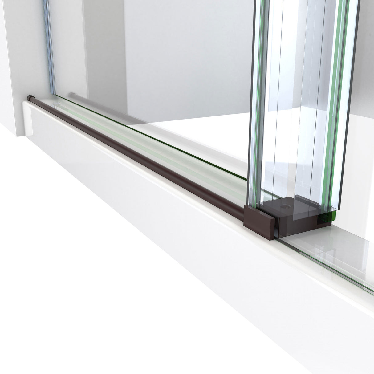 DreamLine Enigma-X 34 1/2 in. D x 72 3/8 in. W x 76 in. H Clear Sliding Shower Enclosure in Oil Rubbed Bronze
