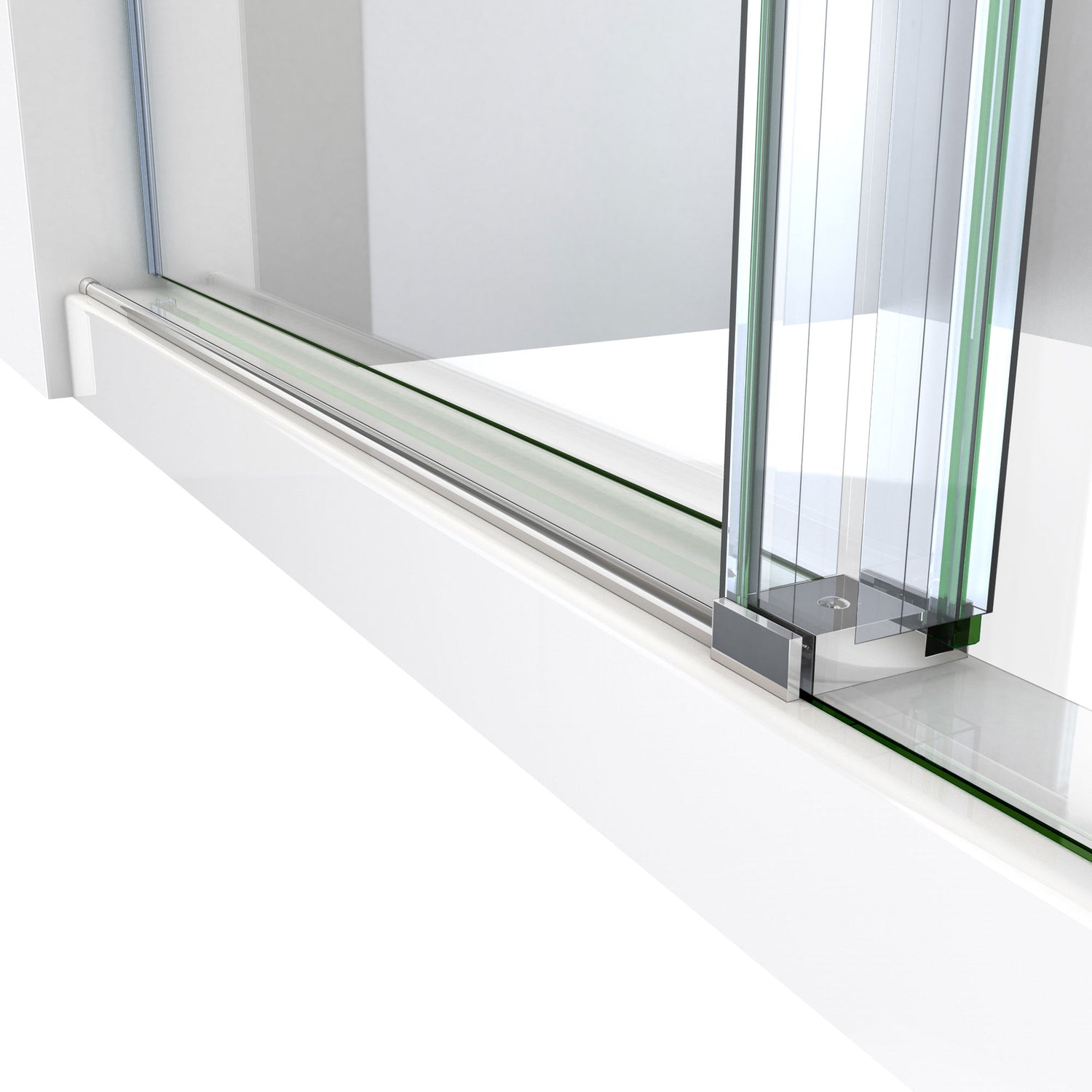 DreamLine Enigma-X 56-60 in. W x 76 in. H Clear Sliding Shower Door in Polished Stainless Steel