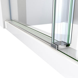 DreamLine Enigma-X 68-72 in. W x 76 in. H Clear Sliding Shower Door in Polished Stainless Steel
