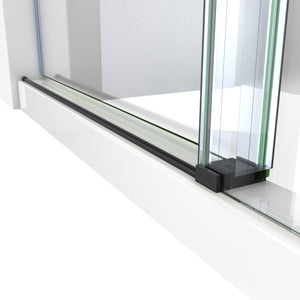 DreamLine Enigma-X 32 1/2 in. D x 60 3/8 in. W x 76 in. H Clear Sliding Shower Enclosure in Satin Black