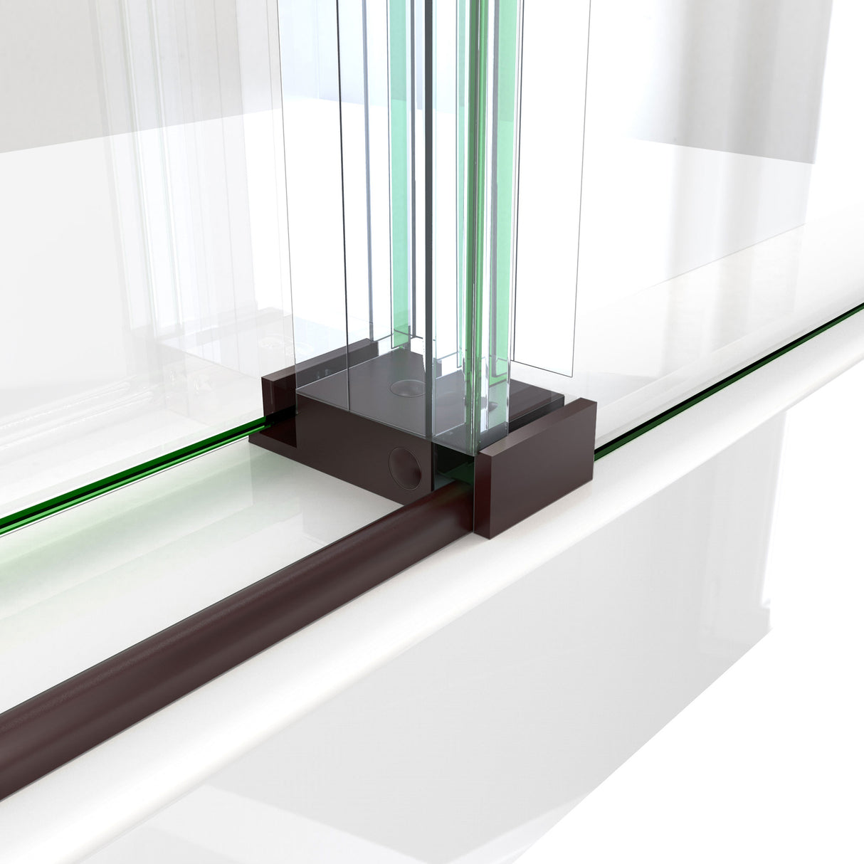 DreamLine Enigma-X 34 1/2 in. D x 72 3/8 in. W x 76 in. H Clear Sliding Shower Enclosure in Oil Rubbed Bronze