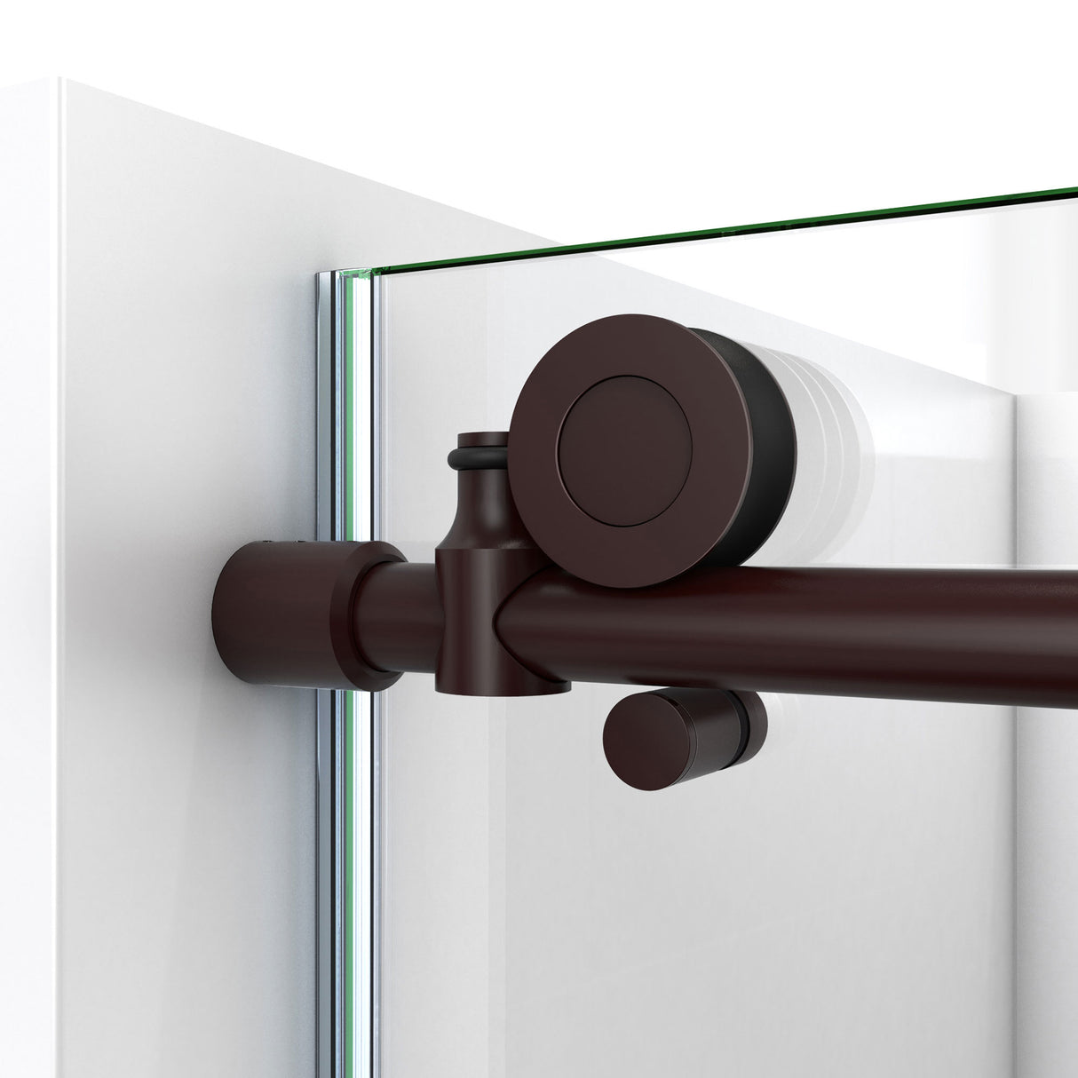 DreamLine Enigma-X 34 1/2 in. D x 72 3/8 in. W x 76 in. H Clear Sliding Shower Enclosure in Oil Rubbed Bronze
