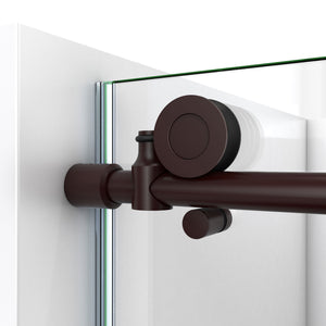 DreamLine Enigma-X 34 1/2 in. D x 72 3/8 in. W x 76 in. H Clear Sliding Shower Enclosure in Oil Rubbed Bronze