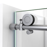DreamLine Enigma-X 34 1/2 in. D x 60 3/8 in. W x 76 in. H Clear Sliding Shower Enclosure in Brushed Stainless Steel