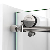 DreamLine Enigma-X 34 1/2 in. D x 48 3/8 in. W x 76 in. H Clear Sliding Shower Enclosure in Polished Stainless Steel
