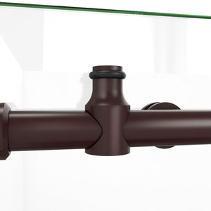 DreamLine Enigma-X 34 1/2 in. D x 72 3/8 in. W x 76 in. H Clear Sliding Shower Enclosure in Oil Rubbed Bronze