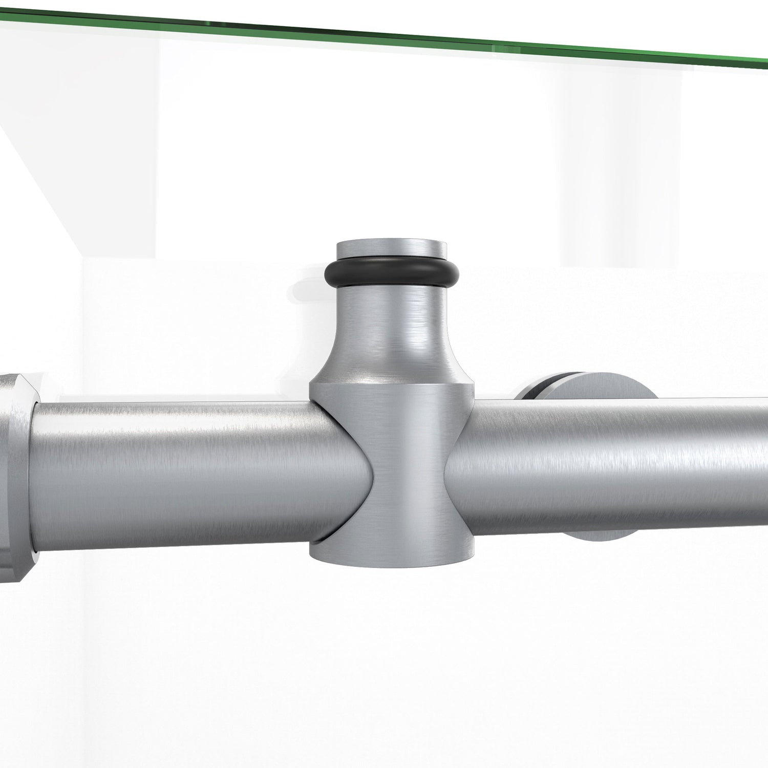 DreamLine Enigma-X 34 1/2 in. D x 48 3/8 in. W x 76 in. H Clear Sliding Shower Enclosure in Brushed Stainless Steel