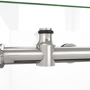 DreamLine Enigma-X 56-60 in. W x 76 in. H Clear Sliding Shower Door in Polished Stainless Steel
