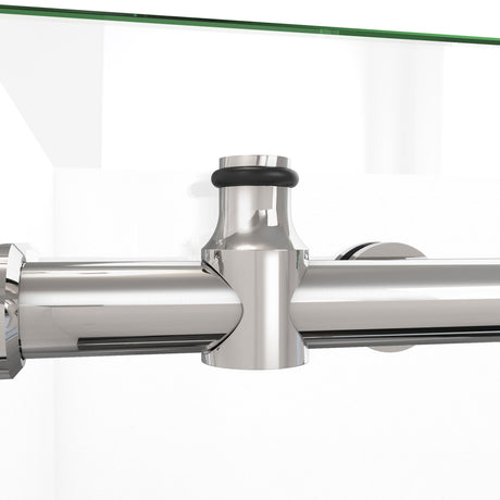 DreamLine Enigma-X 32 1/2 in. D x 72 3/8 in. W x 76 in. H Clear Sliding Shower Enclosure in Polished Stainless Steel