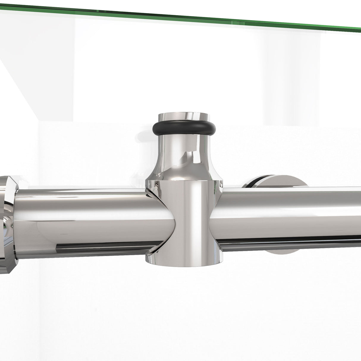 DreamLine Enigma-X 34 1/2 in. D x 72 3/8 in. W x 76 in. H Clear Sliding Shower Enclosure in Polished Stainless Steel
