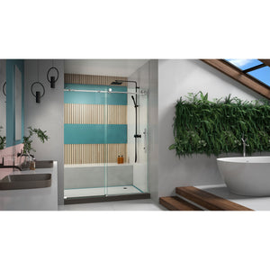 DreamLine Enigma-X 56-60 in. W x 76 in. H Clear Sliding Shower Door in Polished Stainless Steel